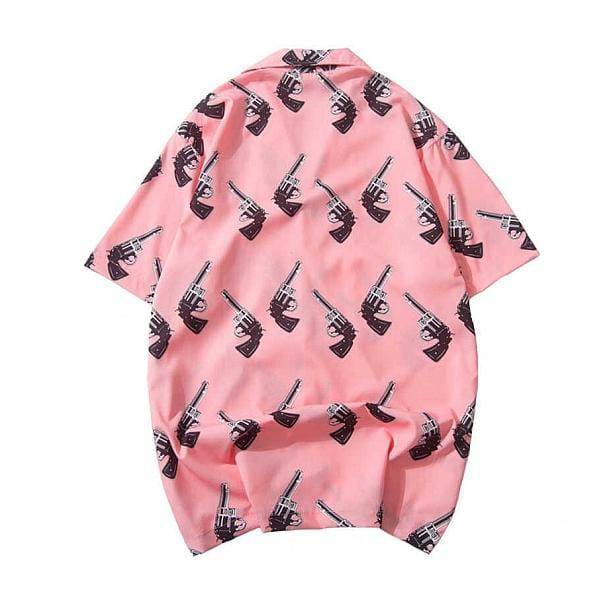 Vaporwave Aesthetic Pink Gun Shirt - All Things Rainbow