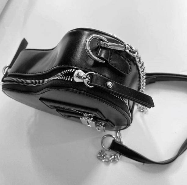 Black Heart Crossbody Bag | Aesthetic Grunge Bags