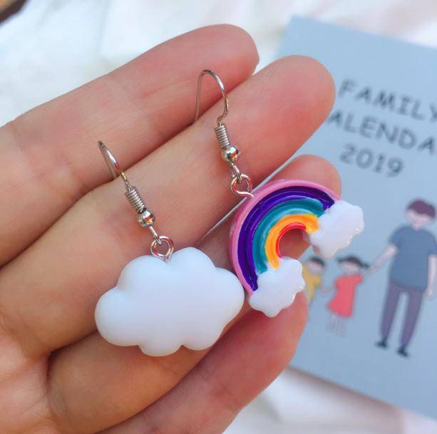 Rainbow & The Cloud Earrings - All Things Rainbow