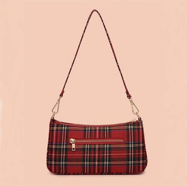 Red Plaid Handbag - All Things Rainbow