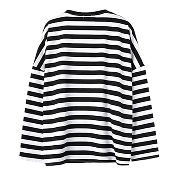 Black And White Striped Sweatshirt | Aesthetic Jumper