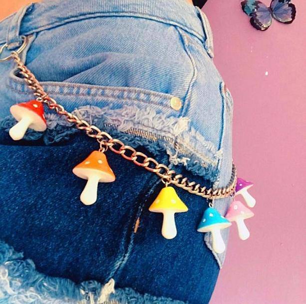 Rainbow Mushroom Belt Chain - All Things Rainbow