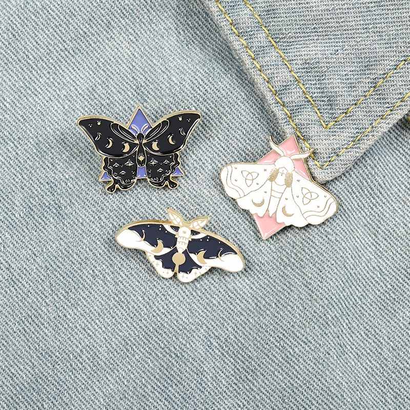 Aesthetic Moth Pins | Enamel Backpack Pins