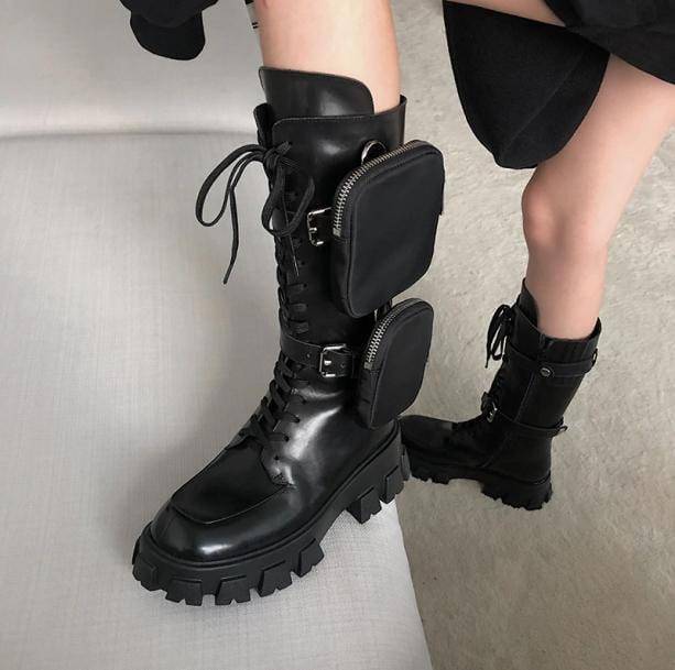 Deep Pocket Boots | Aesthetic Shoes