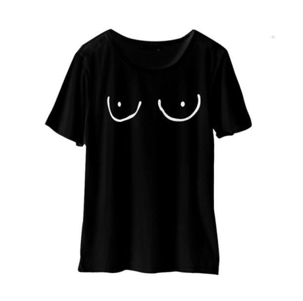 Boobs Print T shirt | Aesthetic T shirt