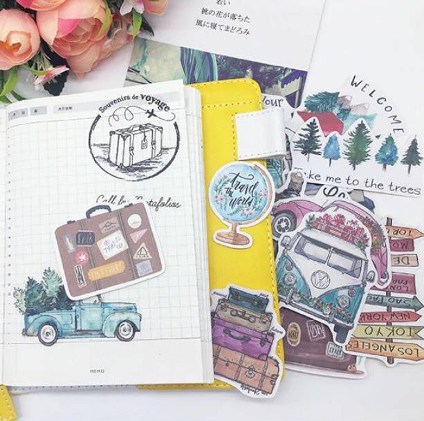 Travel Journal Stickers - All Things Rainbow