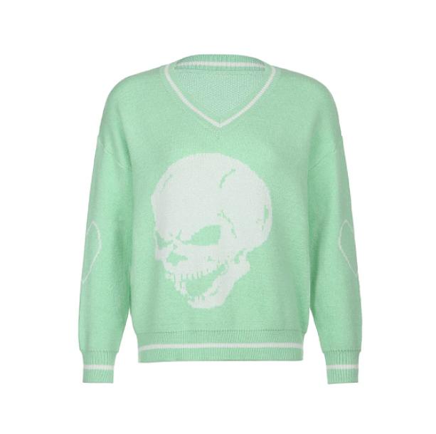 E-Girl Skull Sweater | Aesthetic Apparel