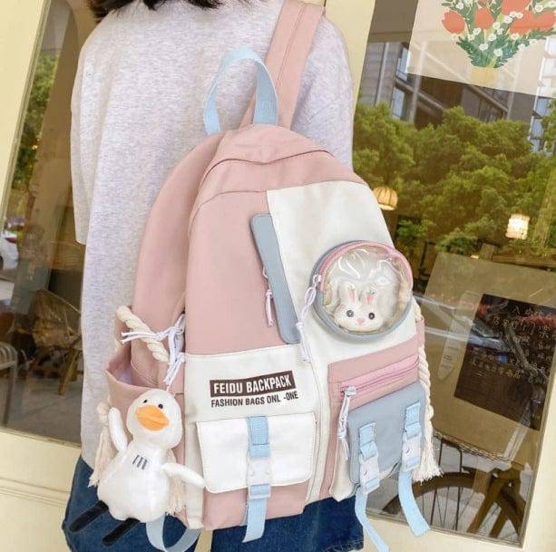 Bunny In The Pocket Backpack - All Things Rainbow