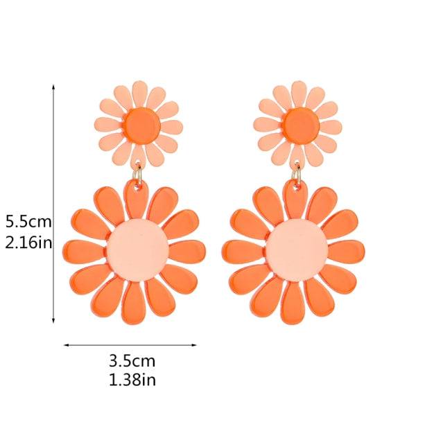 70s Flower Power Earrings - All Things Rainbow