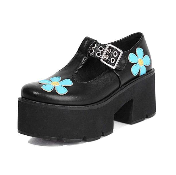 Daisy Chunky Heel Shoes - All Things Rainbow