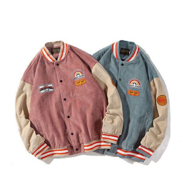 Corduroy Baseball Jacket - All Things Rainbow