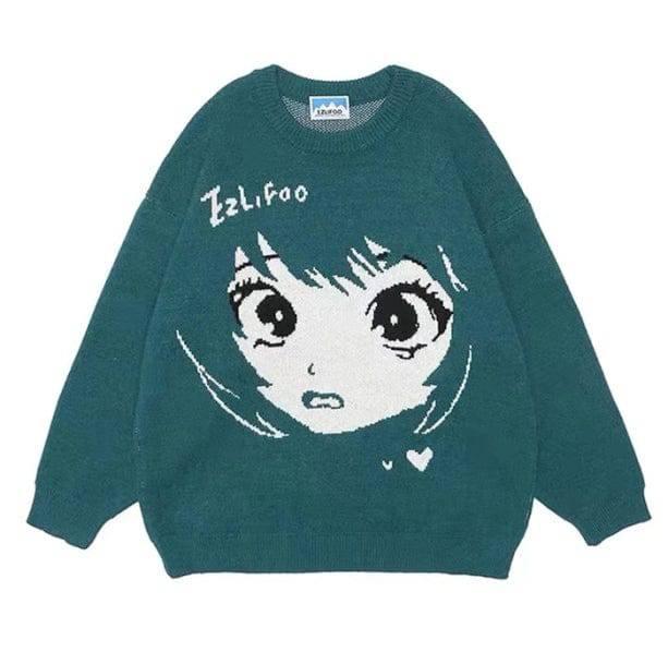 Anime Girl Sweater - All Things Rainbow
