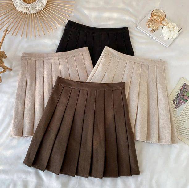 Brown College Skirt | Aesthetic Skirt