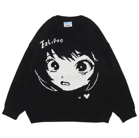 Anime Girl Sweater - All Things Rainbow