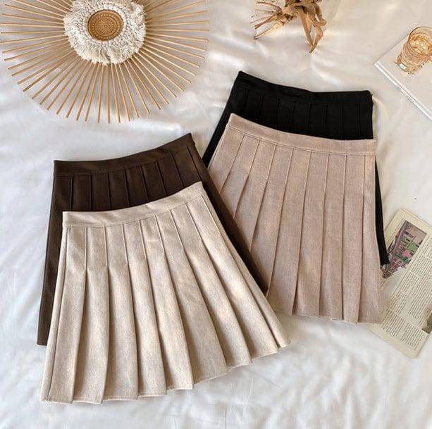 Brown College Skirt | Aesthetic Skirt