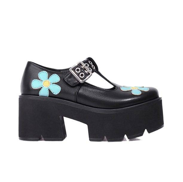 Daisy Chunky Heel Shoes | Aesthetic Shoes