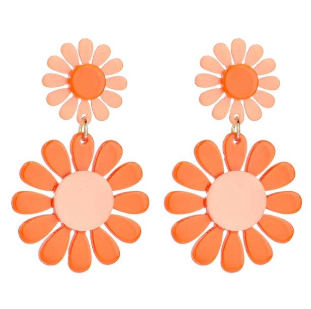 70s Flower Power Earrings - All Things Rainbow