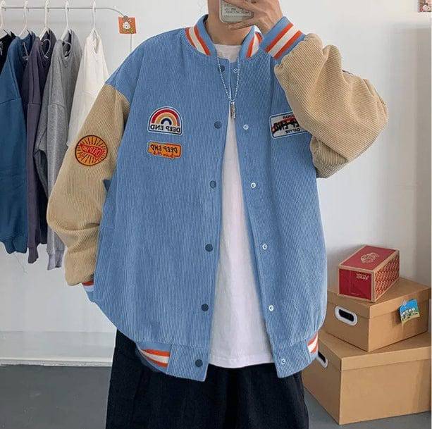 Corduroy Baseball Jacket | Aesthetic Jacket