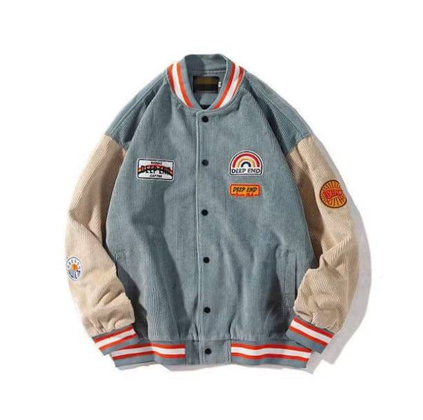 Corduroy Baseball Jacket - All Things Rainbow