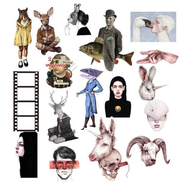 Animal People Stickers | Mini Art Prints