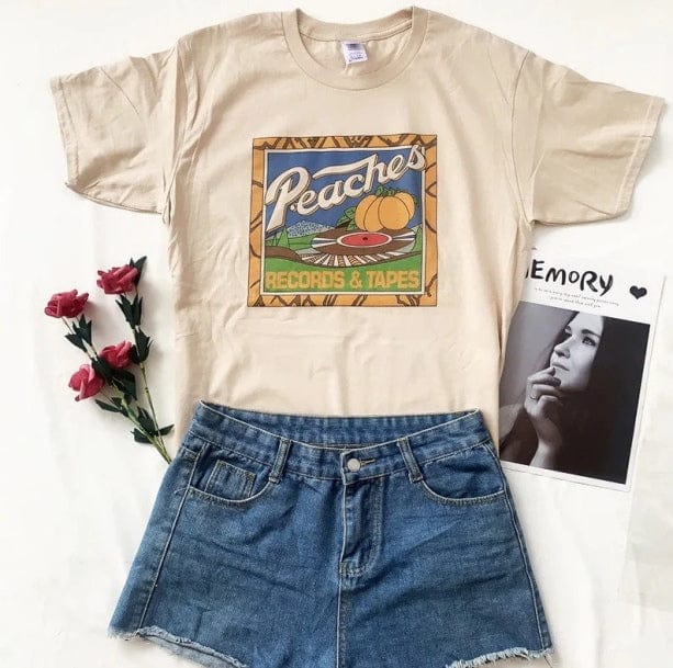 Retro Peaches T-shirt | Aesthetic T-shirt