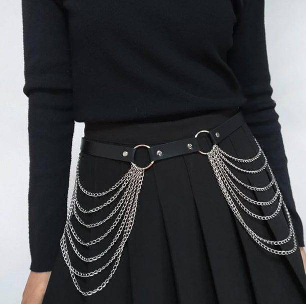 Belt With Waist Chain - All Things Rainbow