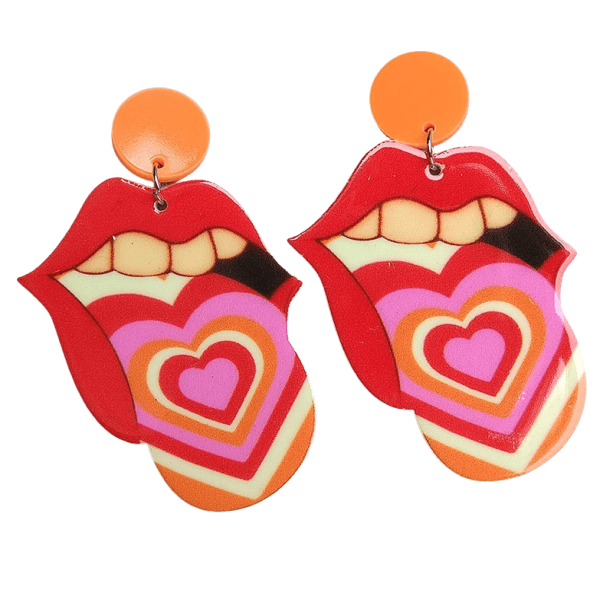 Hippie Lips Earrings - All Things Rainbow