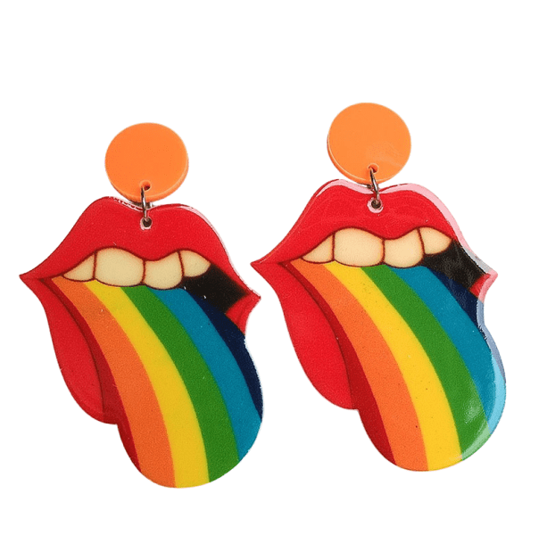 Hippie Lips Earrings | Aesthetic Earrings