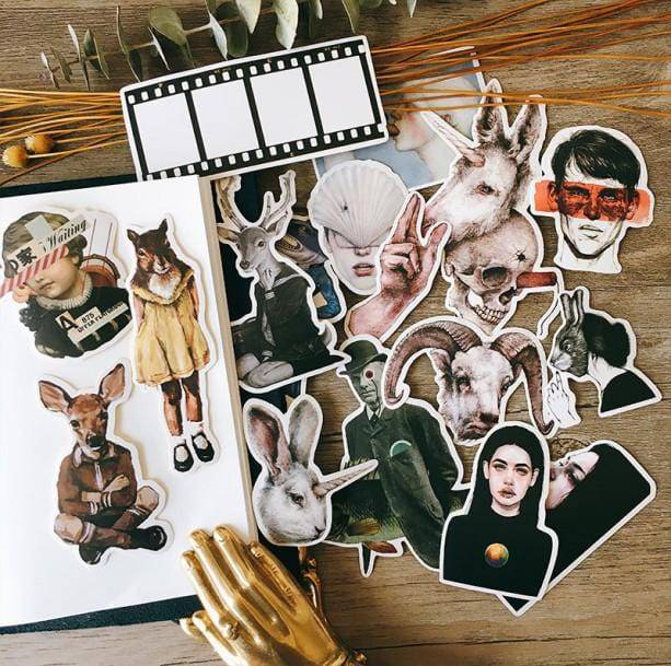 Animal People Stickers | Mini Art Prints