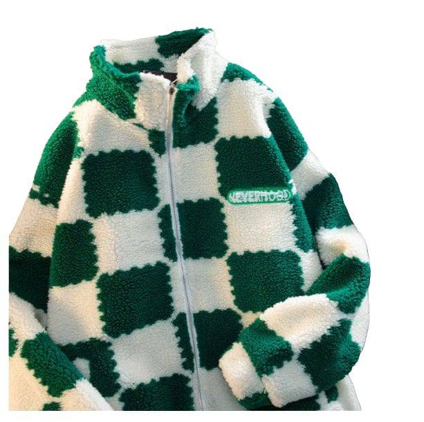 Plush Checkered Jacket - All Things Rainbow