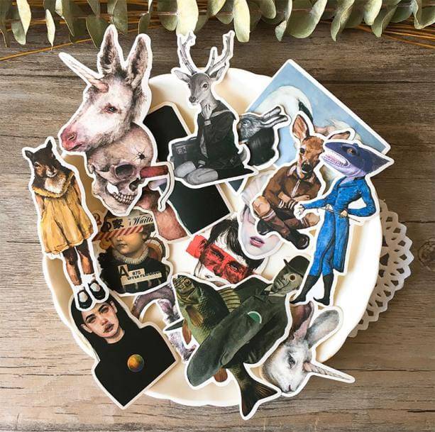 Animal People Stickers | Mini Art Prints