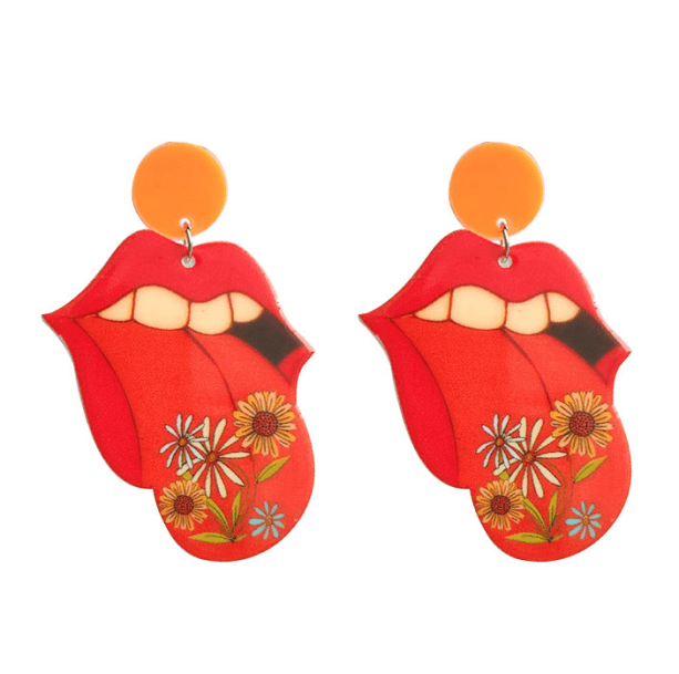 Hippie Lips Earrings - All Things Rainbow