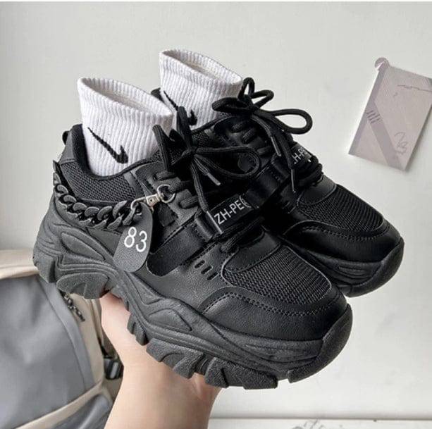 Chunky Sneakers With Chain | Aesthetic Shoes