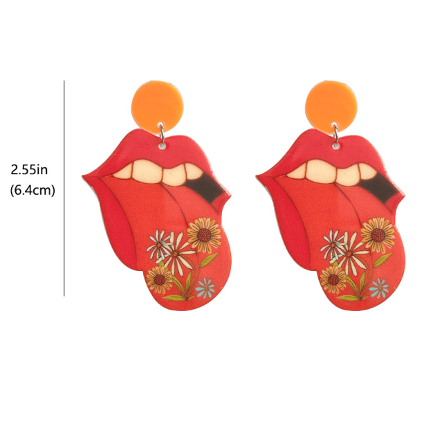 Hippie Lips Earrings - All Things Rainbow