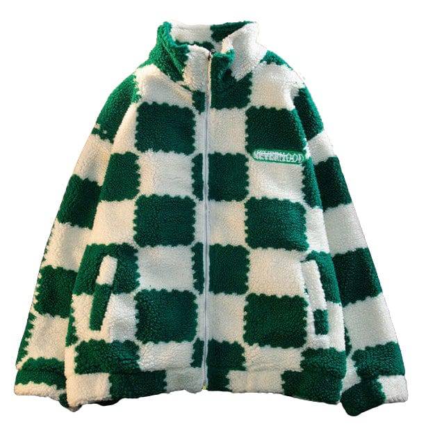 Plush Checkered Jacket - All Things Rainbow