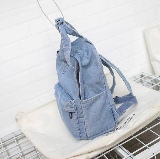 Aesthetic Denim Backpack - All Things Rainbow