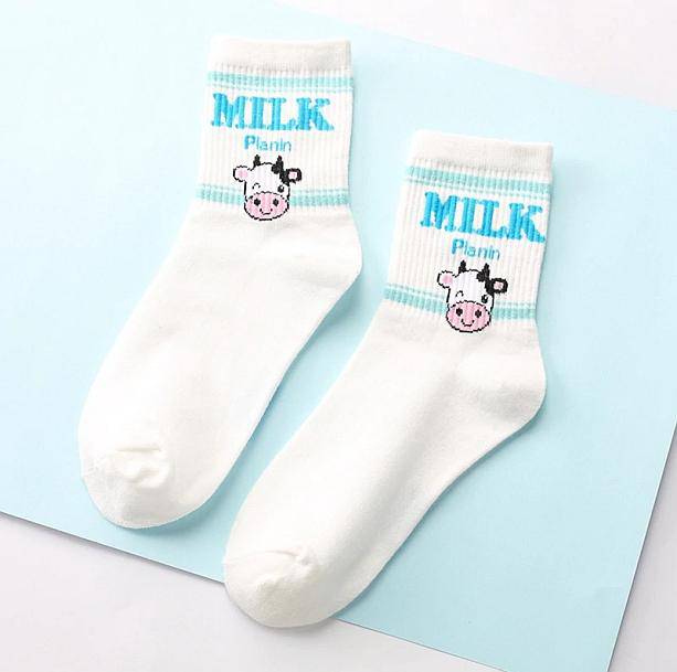 Strawberry Milk Socks - All Things Rainbow