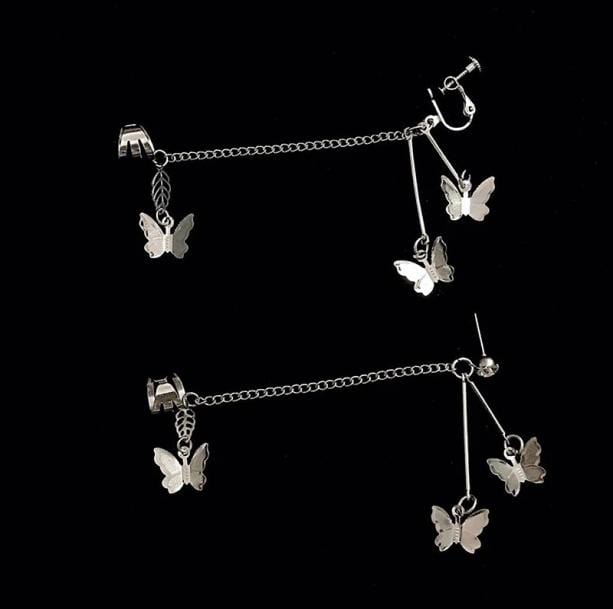 Edgy Butterfly Earrings | Aesthetic Jewelry