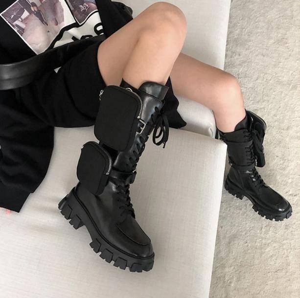 Deep Pocket Boots | Aesthetic Shoes