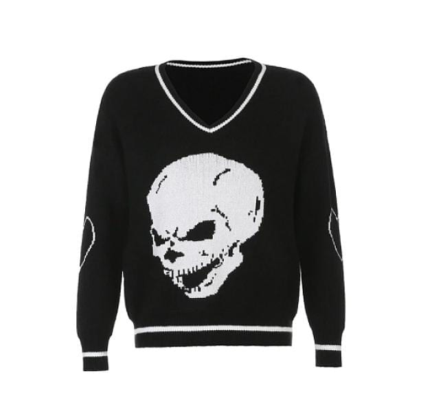 E-Girl Skull Sweater | Aesthetic Apparel