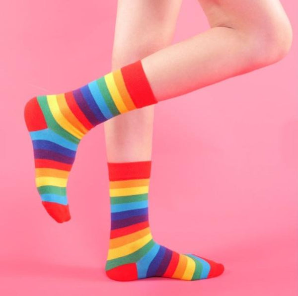 Rainbow Striped Socks | Aesthetic Rainbow Socks