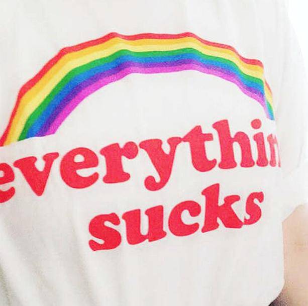 Everything Sucks Rainbow T-Shirt | Aesthetic Clothes Shop