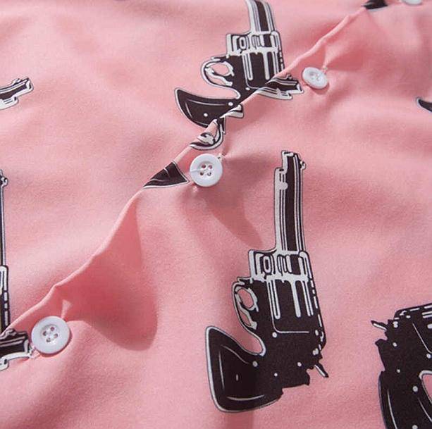 Vaporwave Aesthetic Pink Gun Shirt - All Things Rainbow