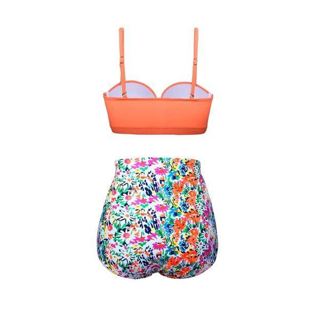 Push Up Vintage Bikini - All Things Rainbow