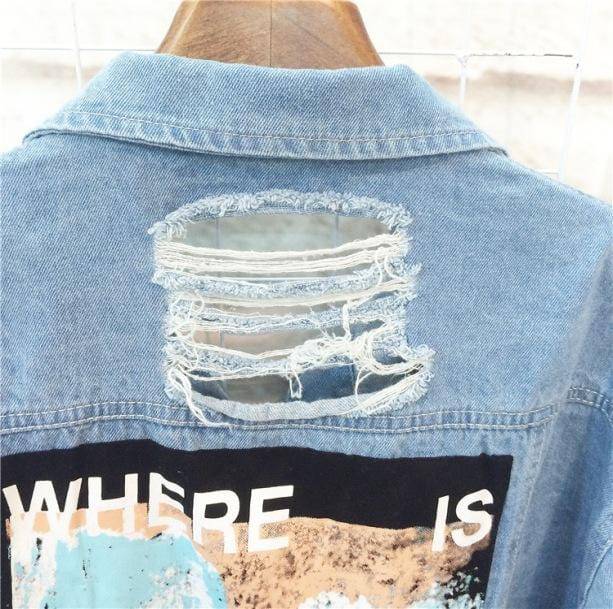 Where Is My Mind Jean Jacket - All Things Rainbow