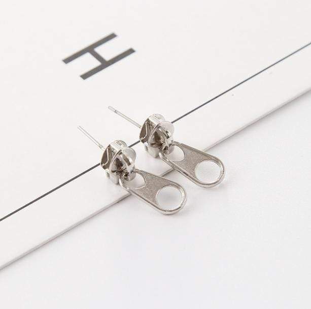 Aesthetic Zipper Stud Earrings | Aesthetic Jewelry