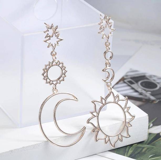 Sun And Moon Earrings - All Things Rainbow