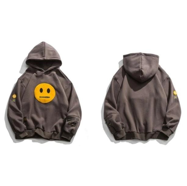 Zipper Pocket Emoji Hoodie - All Things Rainbow