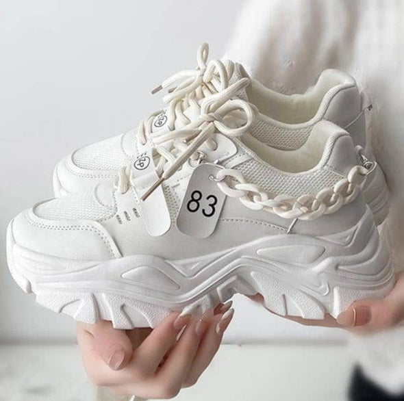 Chunky Sneakers With Chain | Aesthetic Shoes