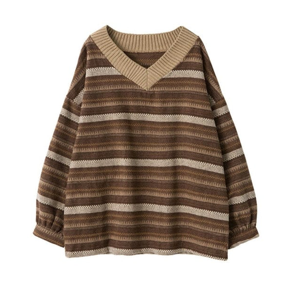 Retro Striped Sweater | Aesthetic Sweater